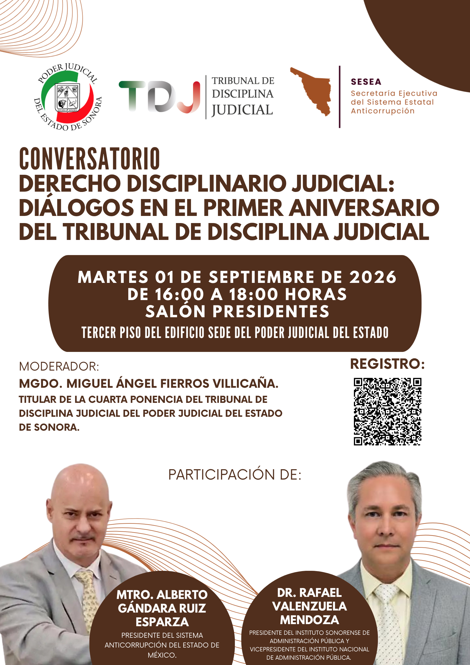 Banner del evento presencial Derecho Disciplinario Judicial