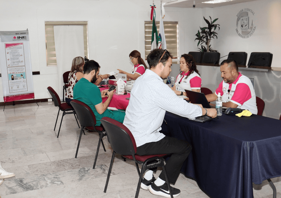 Instalan módulo temporal de atención del INE en el Edificio Sede del Poder Judicial