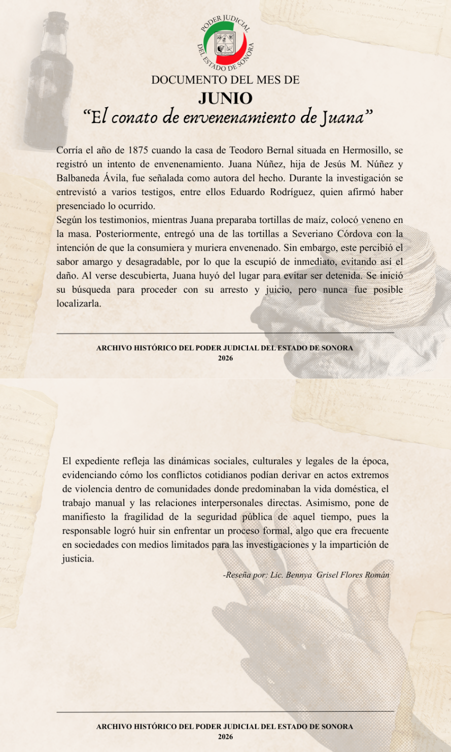El conato de envenenamiento de Juana
