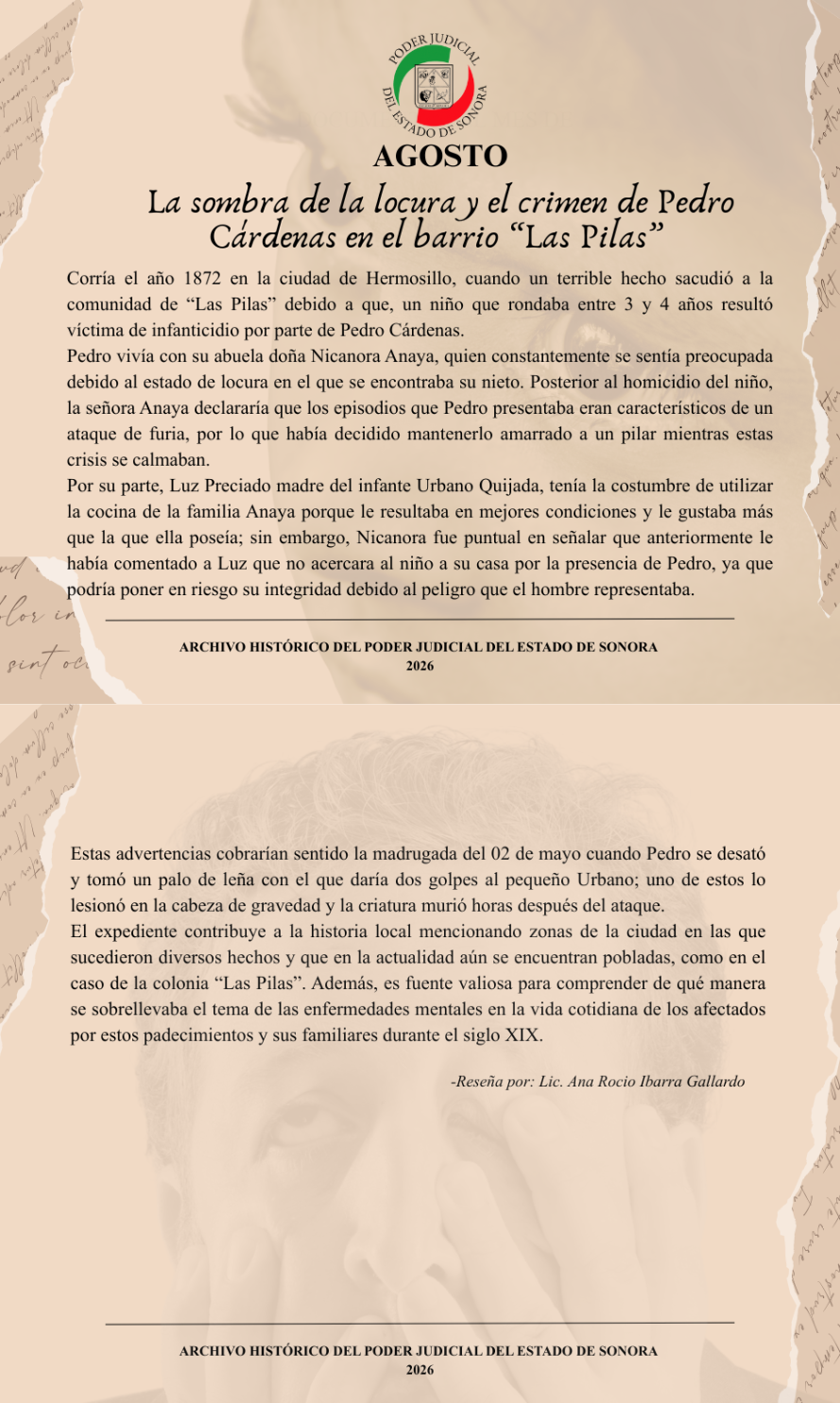 La sombra de la locura y el crimen de Pedro Cárdenas