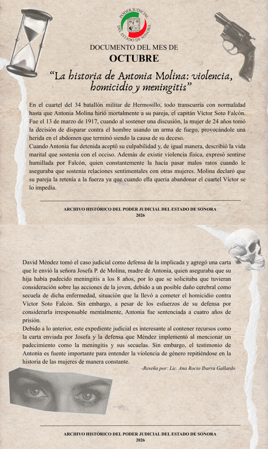 Las historias de Antonia Molina: violencia, homicidio y meningitis
